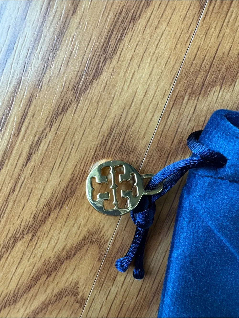 Tory Burch Blue Jewelry Pouch